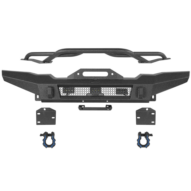 Load image into Gallery viewer, Steel Front Bumper for 1987-2006 Jeep Wrangler YJ & Wrangler TJ Hooke Road b1090 4