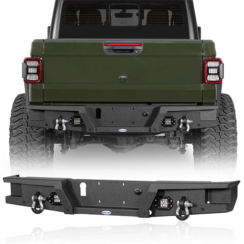 Load image into Gallery viewer, Jeep Gladiator JT Rock Crawler Stubby Front & Rear Bumper (20-24) - HookeRoad b30317003 13