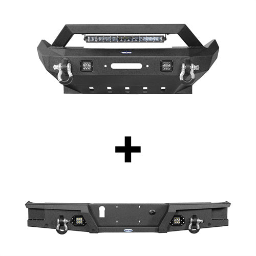 Load image into Gallery viewer, Jeep Gladiator JT Rock Crawler Stubby Front & Rear Bumper (20-24) - HookeRoad b30317003 3