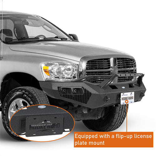 Load image into Gallery viewer, 2006-2009 Ram 2500 3500 Front Bumper with Winch Plate Hooke Road b6481 12