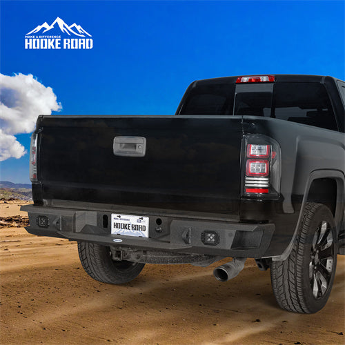 Load image into Gallery viewer, 2007-2018 GMC Sierra 1500 Rear Bumper with LED Spotlights Hooke Road b9462 5