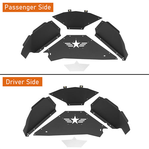 Load image into Gallery viewer, Hooke Road Aluminum Rear Wheel Well Liners Rear Fender Liners for 2007-2018 Jeep Wrangler JK b2118s 12