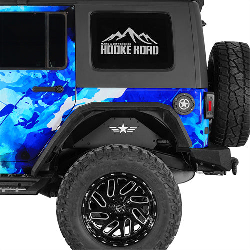 Load image into Gallery viewer, Hooke Road Aluminum Rear Wheel Well Liners Rear Fender Liners for 2007-2018 Jeep Wrangler JK b2118s 2