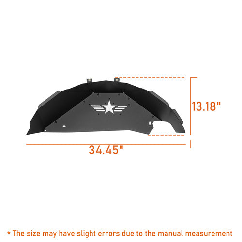 Load image into Gallery viewer, Hooke Road Aluminum Rear Wheel Well Liners Rear Fender Liners for 2007-2018 Jeep Wrangler JK b2118s 7