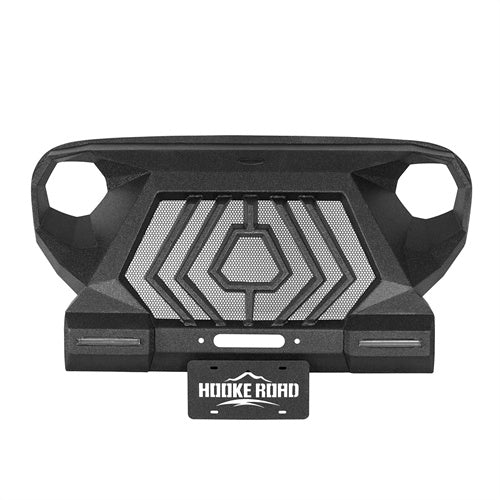 Load image into Gallery viewer, Hooke Road 2007-2018 Jeep JK Grill with Winch Plate and Led Lights b2107bs 5