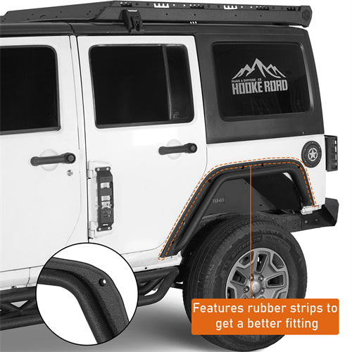 Load image into Gallery viewer, Hooke Road 2007-2018 Jeep Wrangler JK Tube Fender Flares b2126 10