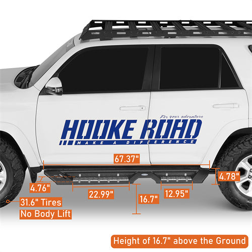 Load image into Gallery viewer, Hooke Road 2010-2024 Toyota 4Runner Side Steps Running Boards b9817 8