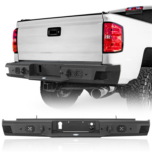 Hooke Road 2011-2019 Chevy Silverado & Sierra 2500HD 3500HD Steel Rear Bumper b9531 1