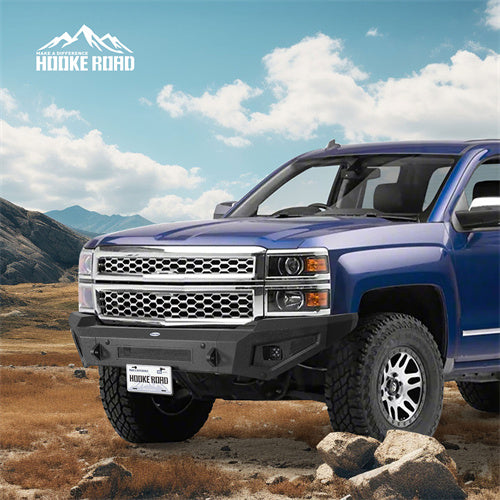 Load image into Gallery viewer, Hooke Road 2014-2015 Chevy Silverado 1500 Front Bumper b9035 4