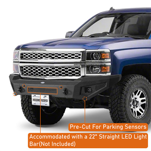 Load image into Gallery viewer, Hooke Road 2014-2015 Chevy Silverado 1500 Front Bumper b9035 9