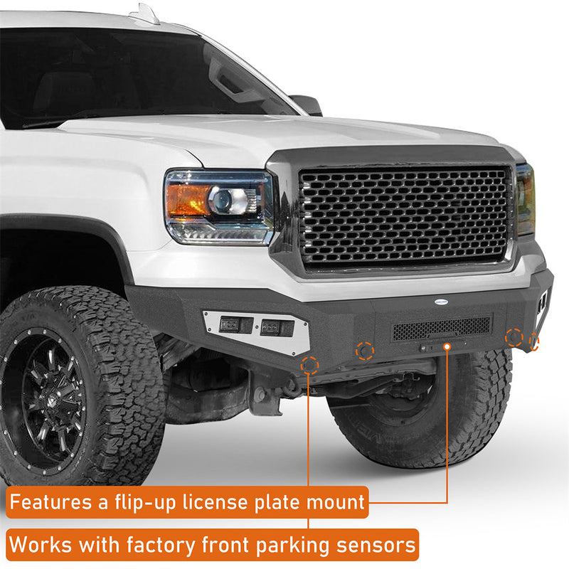 Load image into Gallery viewer, Hooke Road 2014-2015 GMC Sierra 1500 Full-Width Front Bumper b9432 6