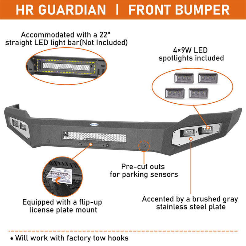 Load image into Gallery viewer, Hooke Road 2014-2015 GMC Sierra 1500 Full-Width Front Bumper b9432 7