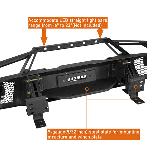 Load image into Gallery viewer, 2014-2021 Toyota Tundra Front Bumper with Winch Plate Hooke Road b5010ab 11
