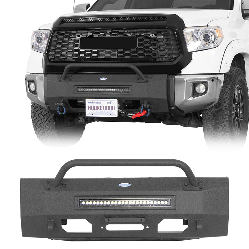 Load image into Gallery viewer, Hooke Road 2014-2021 Toyota Tundra Stubby Front Bumper b5021s 1
