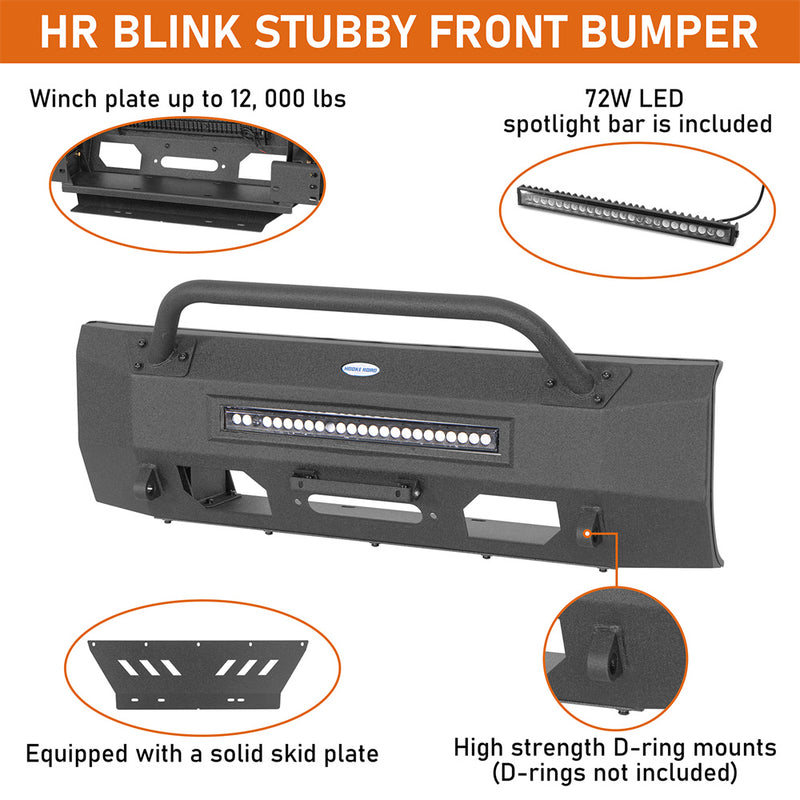 Load image into Gallery viewer, Hooke Road 2014-2021 Toyota Tundra Stubby Front Bumper b5021s 8