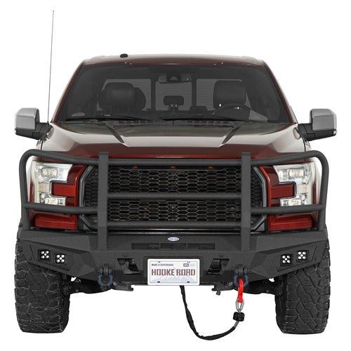 Load image into Gallery viewer, Hooke Road 2015-2017 Ford F-150 Aftermarket Front Bumper with Grille Guard b8288 2
