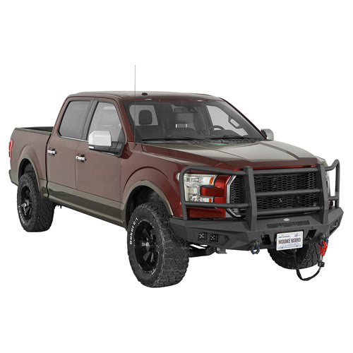 Load image into Gallery viewer, Hooke Road 2015-2017 Ford F-150 Aftermarket Front Bumper with Grille Guard b8288 3