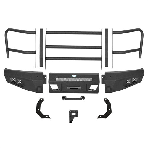 Load image into Gallery viewer, Hooke Road 2015-2017 Ford F-150 Aftermarket Front Bumper with Grille Guard b8288 7