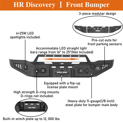 Load image into Gallery viewer, Hooke Road 2015 - 2019 Chevy Silverado 2500HD 3500HD Front Bumper b9532 10