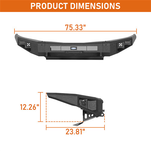 Load image into Gallery viewer, Hooke Road 2015-2020 Chevy Colorado Front Bumper w/ Skid Plate b9120as 5