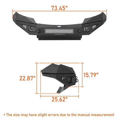 Load image into Gallery viewer, Hooke Road 2015-2020 Chevy Colorado Front Bumper with Skid Plate b9114s 4