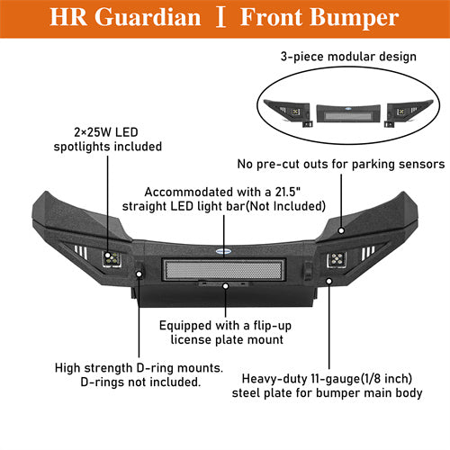 Load image into Gallery viewer, Hooke Road 2015-2020 Chevy Colorado Front Bumper with Skid Plate b9114s 7