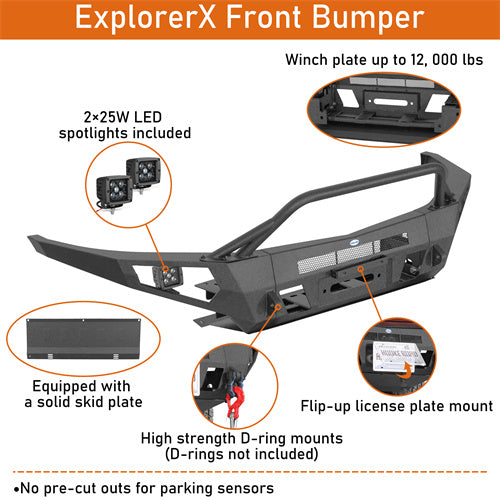 Load image into Gallery viewer, Hooke Road Steel Full-Width Front Bumper for 2015-2020 Chevy Colorado b9121s 8