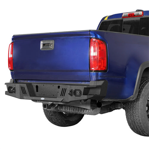 Hooke Road 2015-2022 Chevy Colorado & GMC Canyon Rear Bumper with LED Spotlights, Excluding ZR2 Models b9109s 2