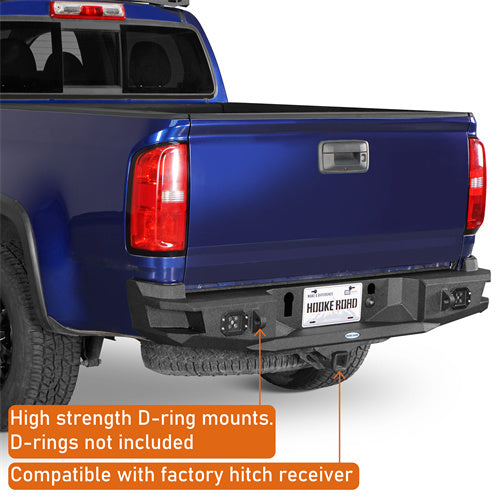 Load image into Gallery viewer, Hooke Road 2015-2022 Chevy Colorado & GMC Canyon Steel Rear Bumper, Excluding ZR2 Models b9110s 7