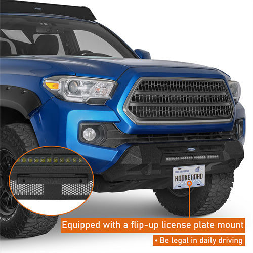Load image into Gallery viewer, Hooke Road 2016-2023 Toyota Tacoma Steel Stubby Front Bumper b4231  6