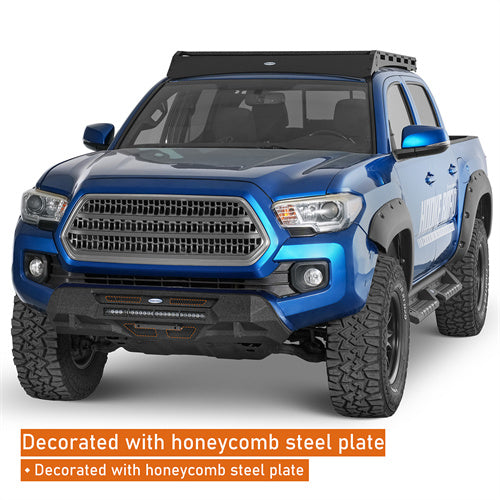 Hooke Road 2016-2023 Toyota Tacoma Steel Stubby Front Bumper b4231  7