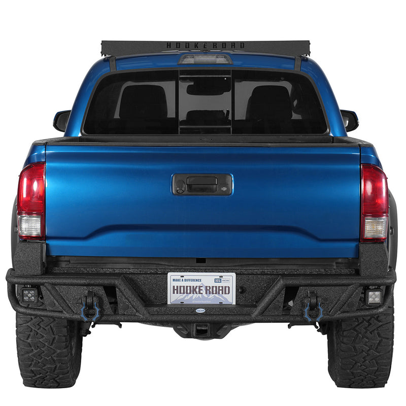 Load image into Gallery viewer, 2016-2023 Toyota Tacoma Tubular Rear Bumper Hooke Road b4240s 2