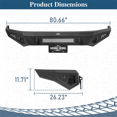 Load image into Gallery viewer, 2017-2024 Nissan Titan Steel Front Bumper Replacement Hooke Road b5300 5