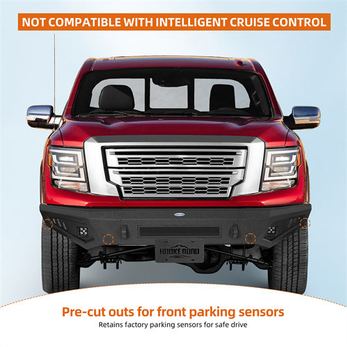 Load image into Gallery viewer, 2017-2024 Nissan Titan Steel Front Bumper Replacement Hooke Road b5300 6