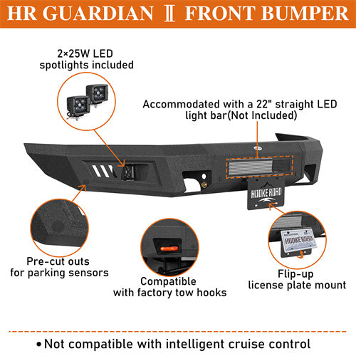 Load image into Gallery viewer, Hooke Road 2017-2024 Nissan Titan Front Bumper with 22" LED light bar b5301 7