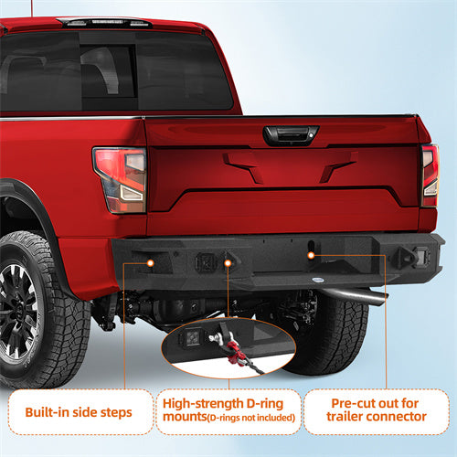 Load image into Gallery viewer, Hooke Road 2017-2024 Nissan Titan Rear Bumper Replacement b5303 8