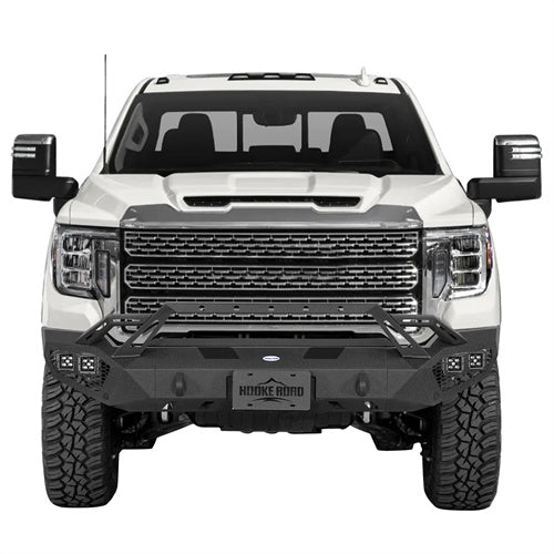Load image into Gallery viewer, Hooke Road 2020-2023 GMC Sierra 2500HD/3500HD Front Bumper with Winch Plate & 4 × LED Lights b9206ab 2