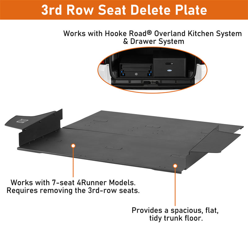 Load image into Gallery viewer, 3rd Row Delete Cargo Plate for 2010-2024 Toyota 4Runner 7-Seat Models Hooke Road b9829s 7