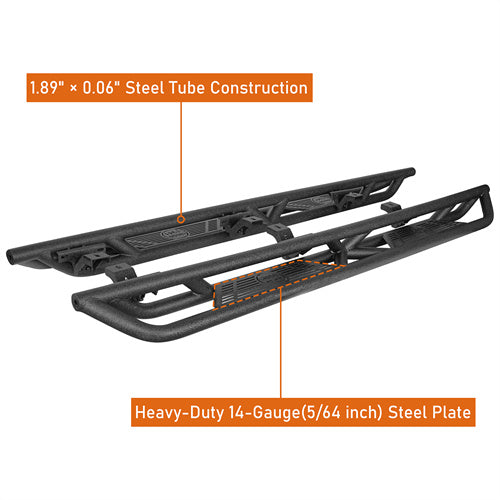 Load image into Gallery viewer, HookeRoad 4-Door Running Boards & Tubular Half Doors Combo for 2020-2023 Jeep Gladiator HookeRoad HE.3009+7000 16