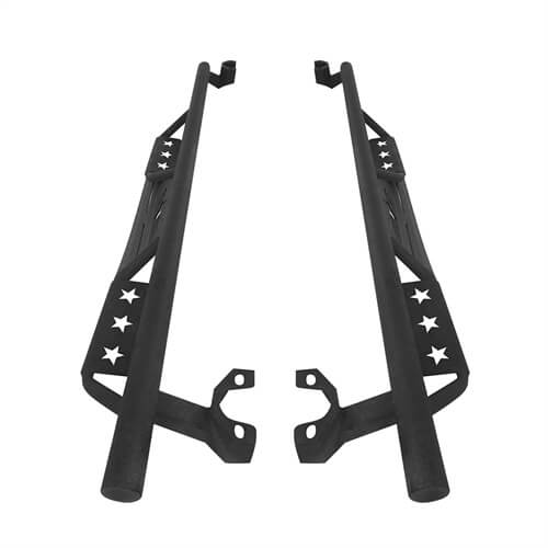 Load image into Gallery viewer, HookeRoad Jeep JK 4-Door Side Steps Wide Drop Nerf Bars Running Boards for 2007-2018 Wrangler JK b2010 11