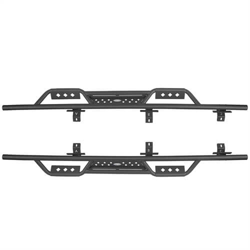 Load image into Gallery viewer, HookeRoad Jeep JT 4-Door Side Steps & Tubular Half Doors for 2020-2023 Jeep Gladiator HookeRoad HE.3009+7001 18