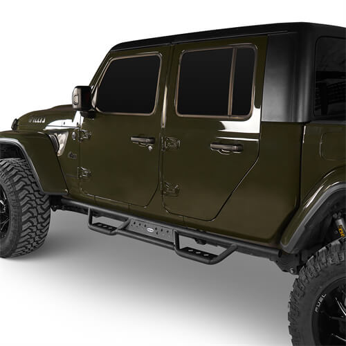 Load image into Gallery viewer, HookeRoad Jeep JT 4-Door Side Steps & Tubular Half Doors for 2020-2023 Jeep Gladiator HookeRoad HE.3009+7001 6