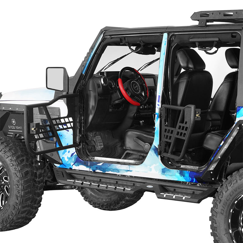 Load image into Gallery viewer, HookeRoad 4-Door Tubular Doors Half Doors for 2007-2018 Jeep Wrangler JK b2033s 3