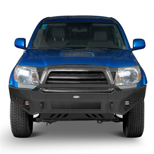 Tacoma Aftermarket Front Bumper w/ Skid Plate For 2005-2011 Toyota Tacoma - Hooke Road B4025S 3