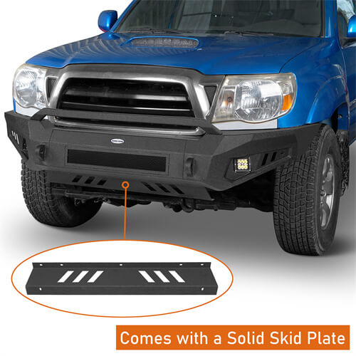 Load image into Gallery viewer, Tacoma Aftermarket Front Bumper w/ Skid Plate For 2005-2011 Toyota Tacoma - Hooke Road B4025S 8