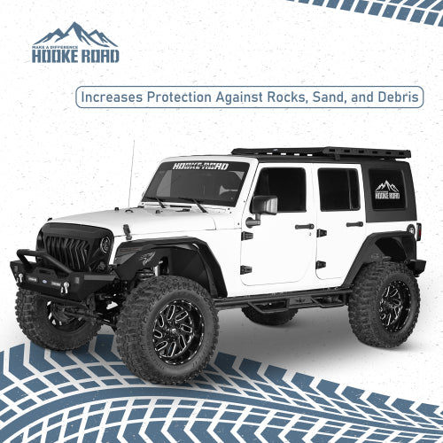 Load image into Gallery viewer, Hooke Road Aftermarket Aluminum Front Inner Fender Liners for 2007-2018 Jeep Wrangler JK b2119s 3