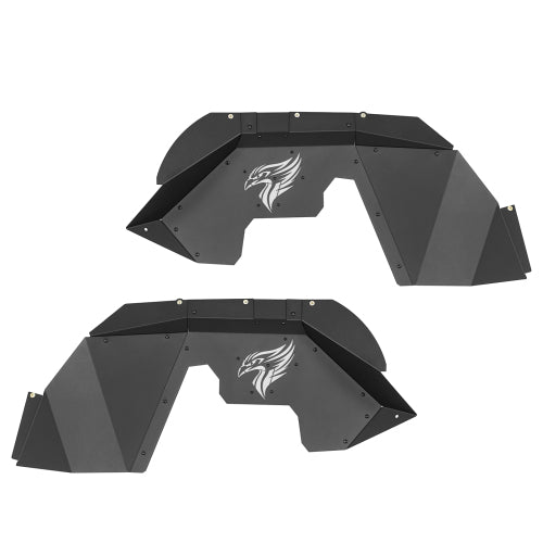 Hooke Road Aftermarket Aluminum Front Inner Fender Liners for 2007-2018 Jeep Wrangler JK b2119s 6