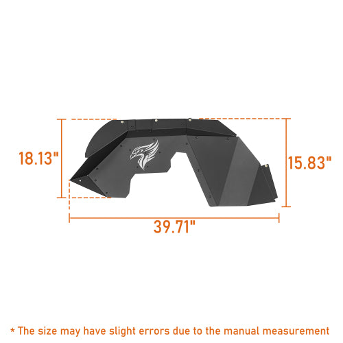 Load image into Gallery viewer, Hooke Road Aftermarket Aluminum Front Inner Fender Liners for 2007-2018 Jeep Wrangler JK b2119s 7
