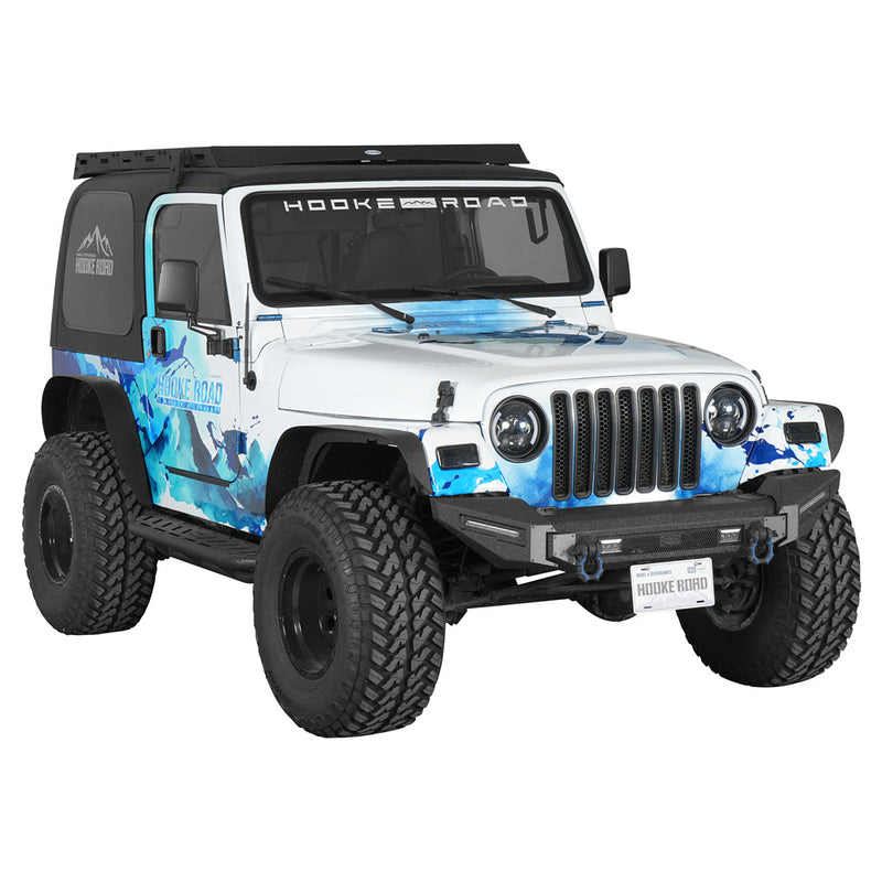 Load image into Gallery viewer, Aftermarket Front Bumper for 87-06 Jeep Wrangler YJ & Wrangler TJ Hooke Road b1092s 2