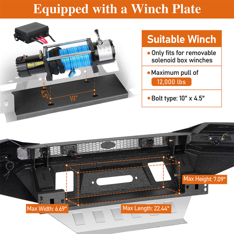 Load image into Gallery viewer, Aftermarket Full Width Front Bumper 2014-2024 Toyota 4Runner Hooke Road b9825s 5